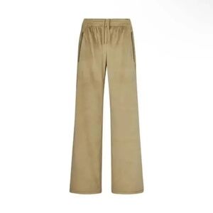 SKIMS Large Velour Track Pants Gold Womens NWT